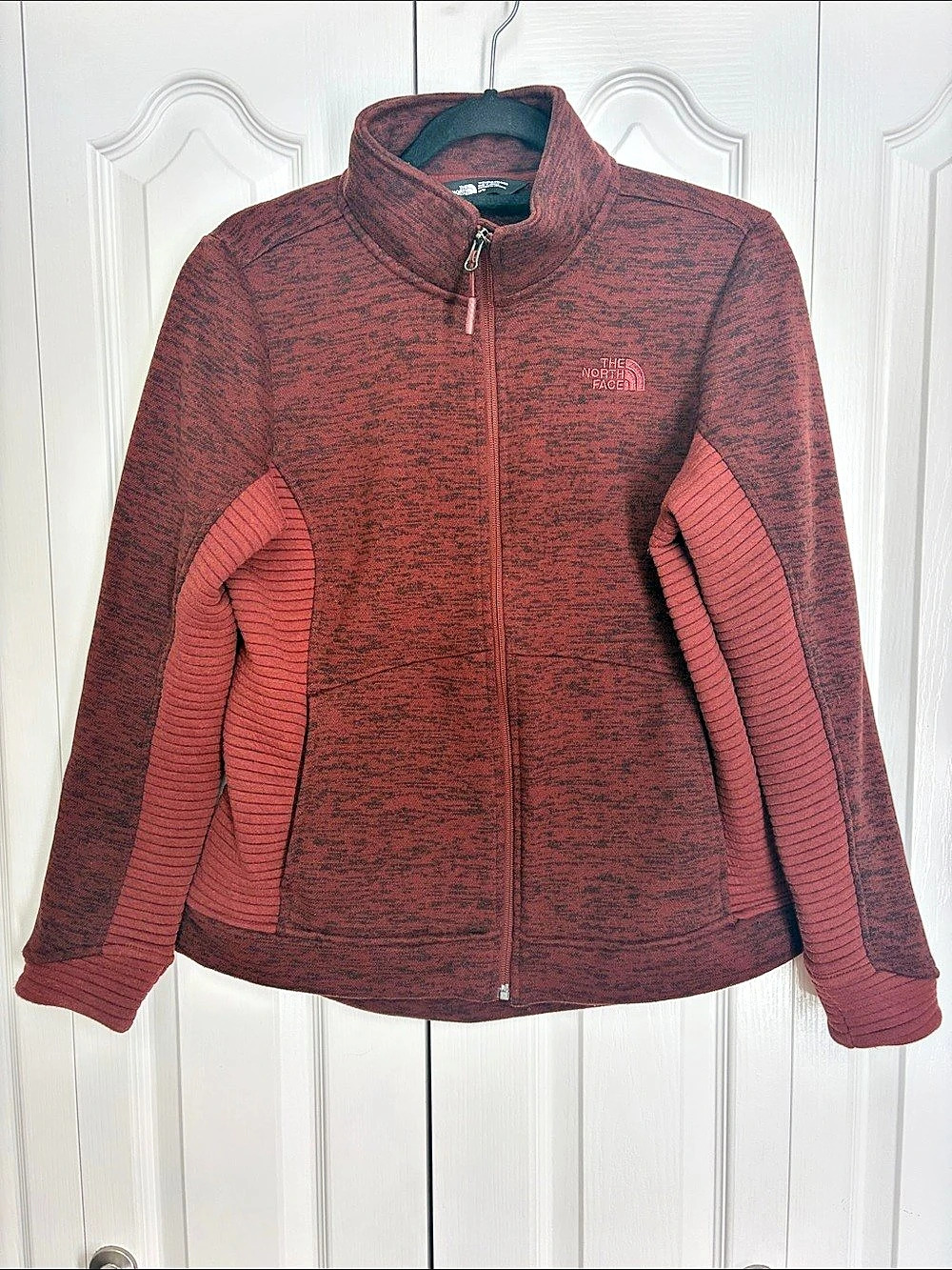 The North Face Indi 2 Full Zip Fleece Lined Jacket Dark Red M